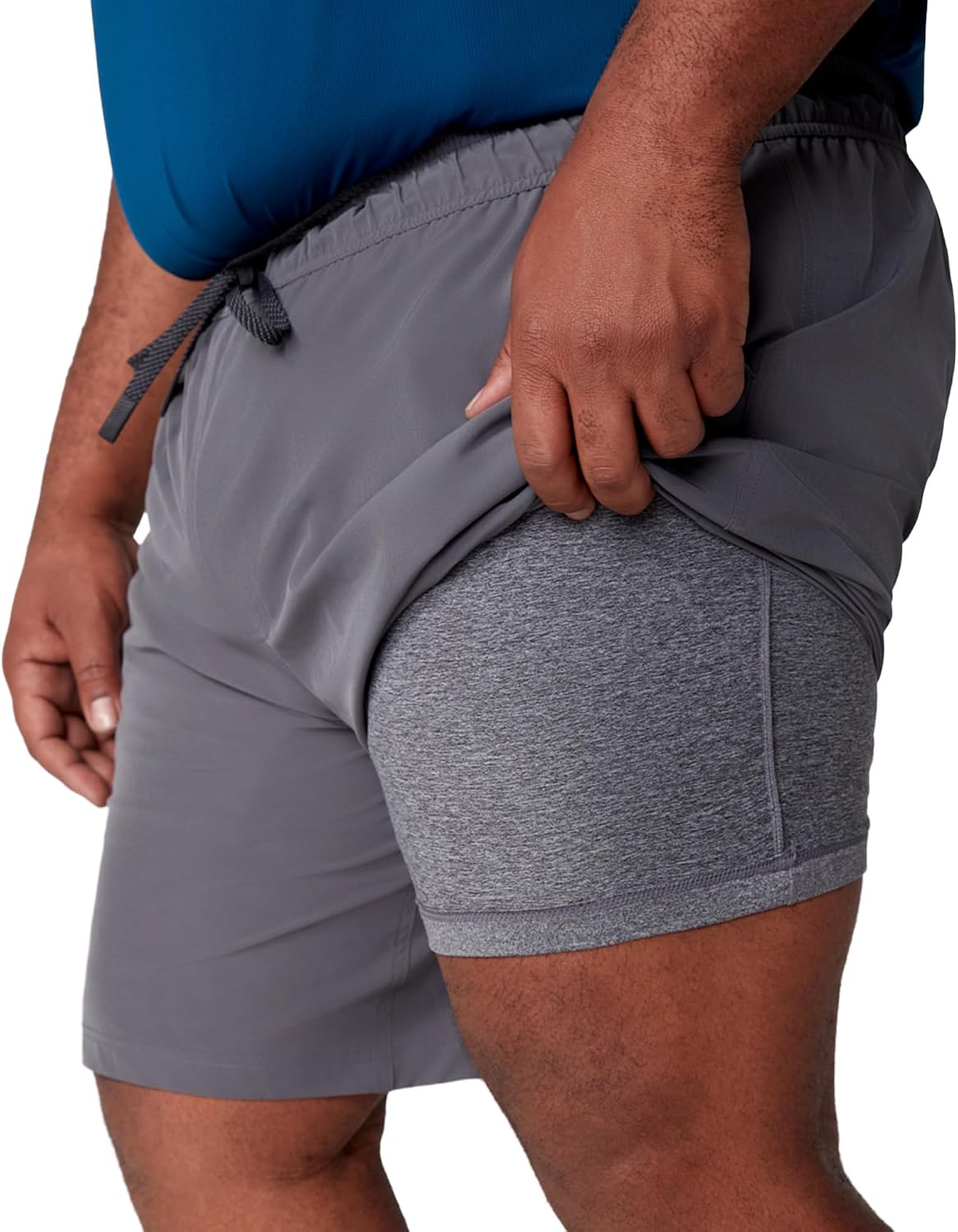STRONGSIZE Men's Big and Tall 9" Athletic Shorts – Moisture Wicking Quick Dry Lined Shorts Sizes XL-8XL