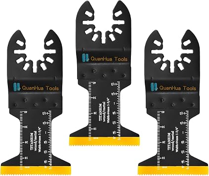 SULIVES Titanium Oscillating Multi Tool Blades Extra-Long Reach 3 Pack
