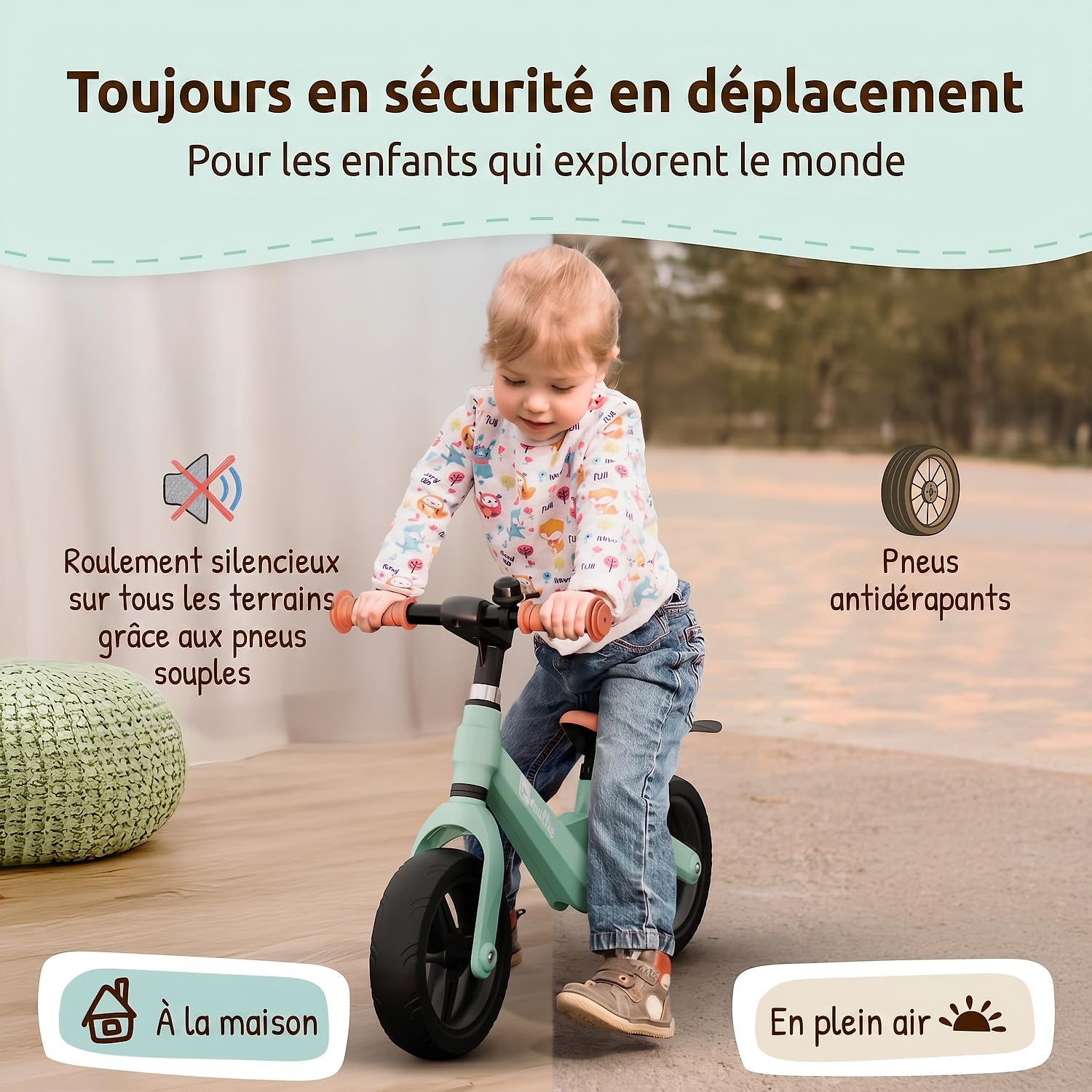 Mallie® Draisienne 2 Ans avec Sonnette - Velo 3 Ans, Velo 2 Ans, Draisienne 3 Ans - Vélo Enfant 2 Ans, Draisiennes Bebe, Draisiennes 4 Ans - Balance Bike