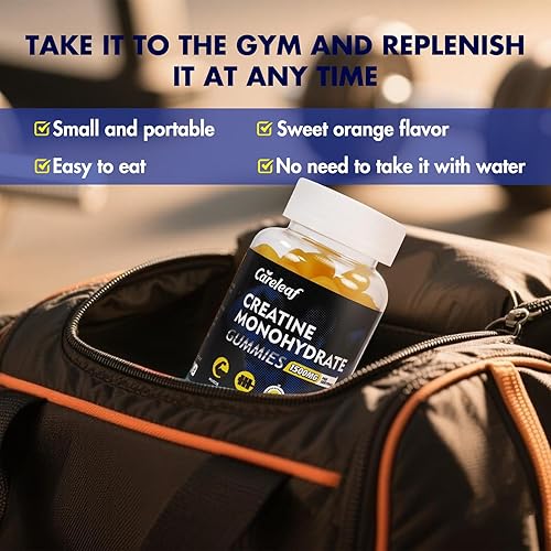 Miniatura 7 de Gomitas de monohidrato de creatina para hombres y mujeres, suplemento de creatina de 1500 mg para ganancia muscular, más fuerza y recuperación más