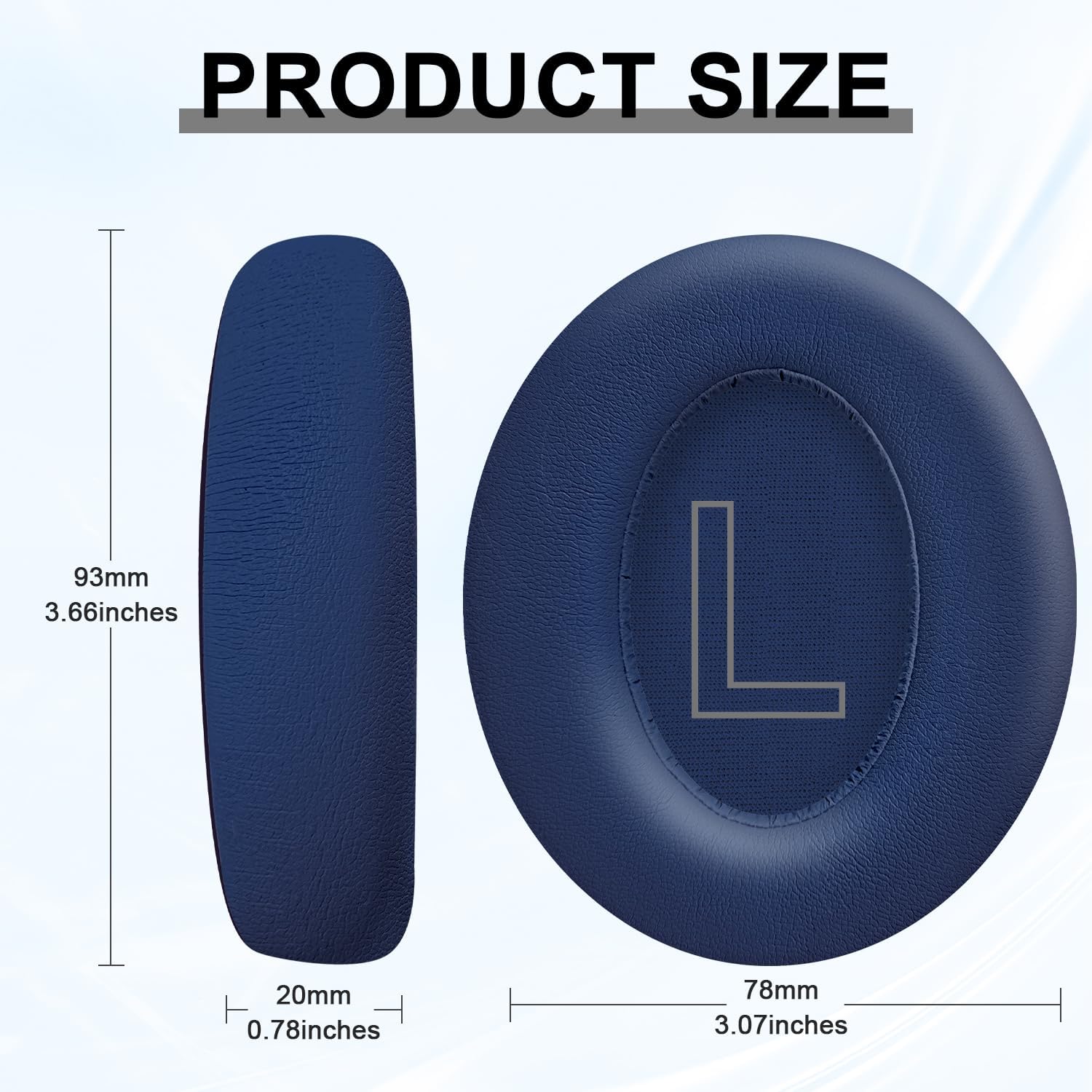 Replacement Earpads for Anker Soundcore Life 2/Q20/Q20+/Q20I/Q20BT Headphones, Ear Cushions Headset Earpads Ear Cups Cover Repair Parts (Blue) - Image 2