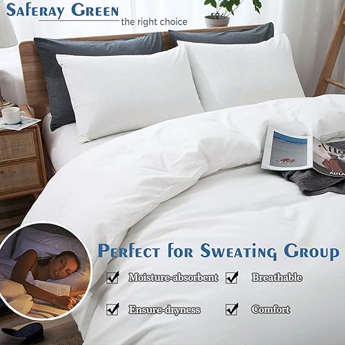 Miniatura 95 de Juego de funda de edredón tamaño King 100% algodón egipcio transpirable Funda de edredón con cierre de cremallera y lazos en las esquinas 600