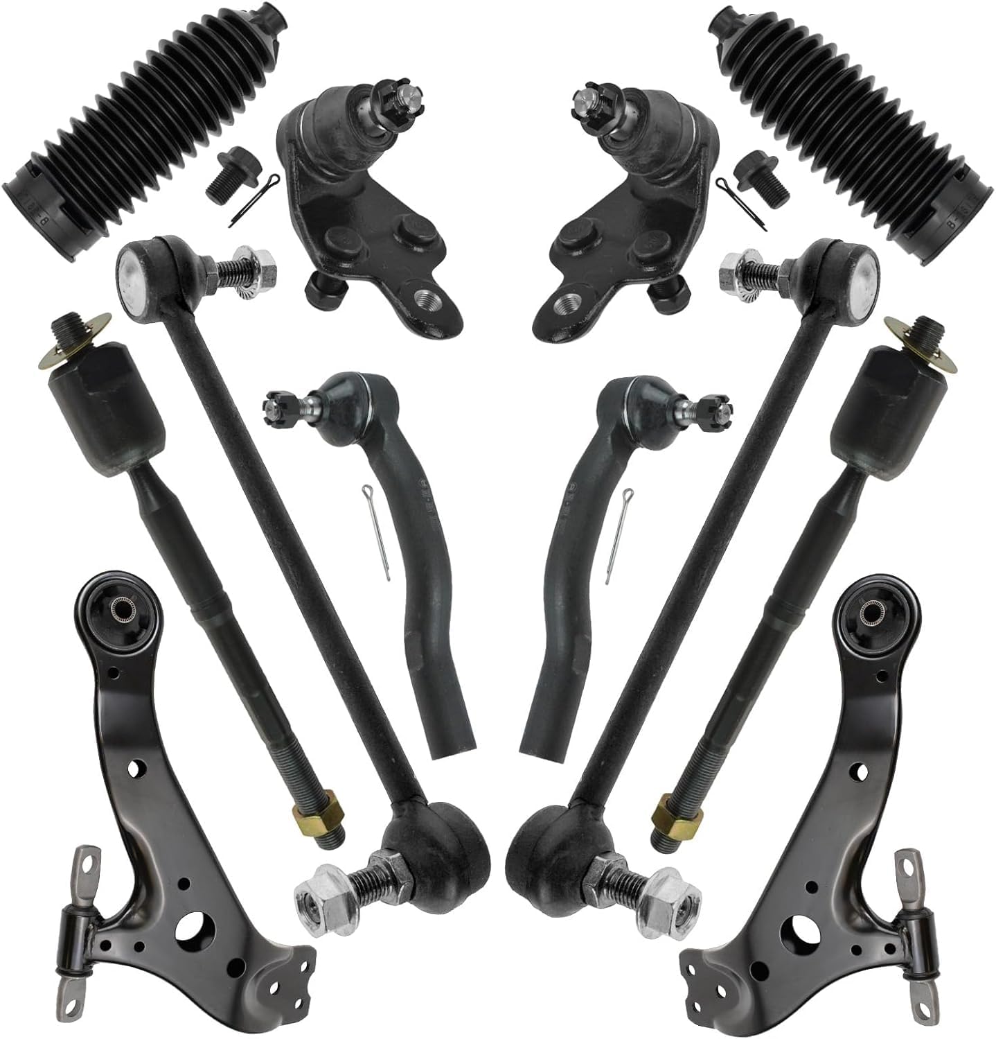 New Front 12 Piece Steering & Suspension Kit Compatible with Toyota 2005-2012 Compatible with Avalon, Replacement for PSA84780