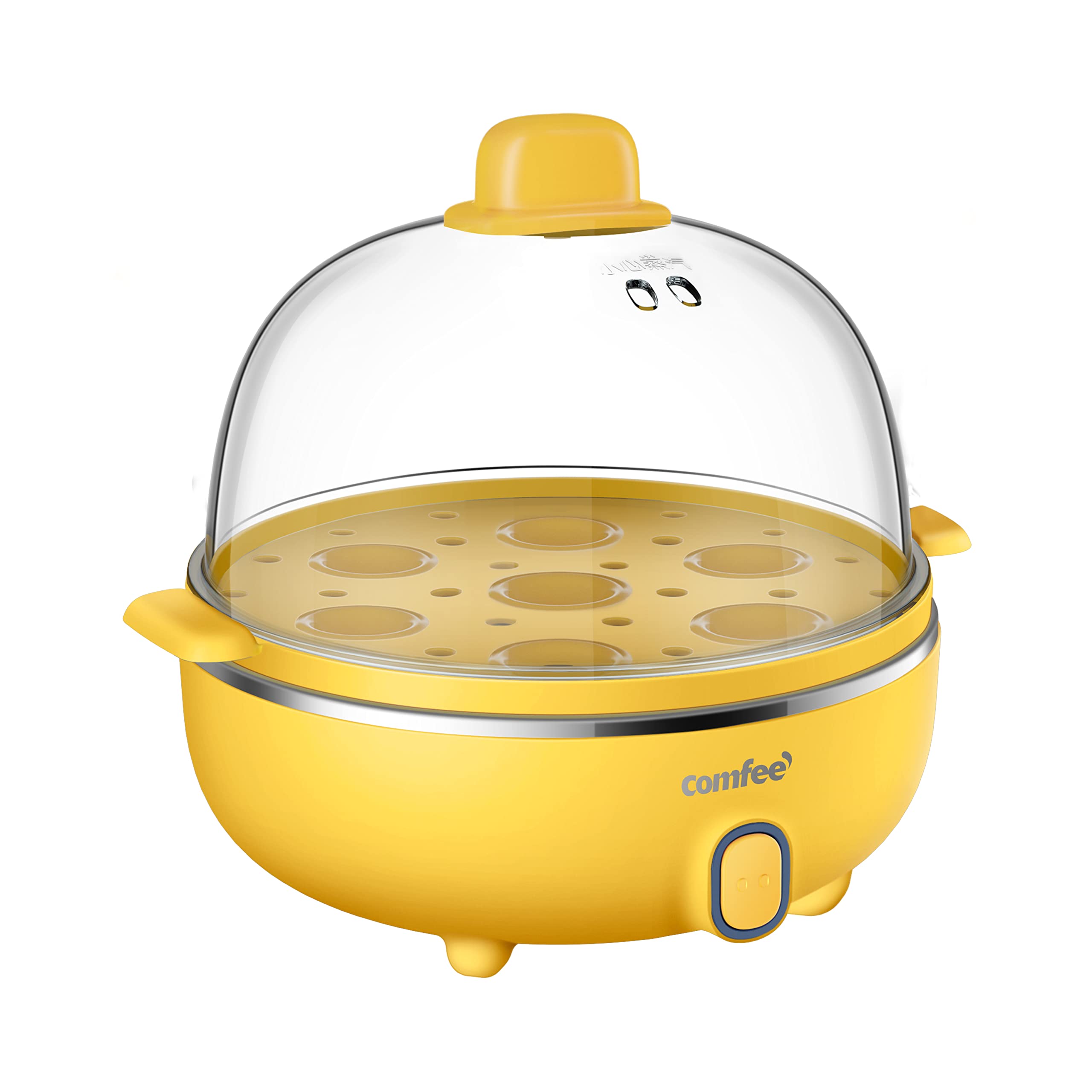 Comfee' Cuecehuevos MZ-ZG16E101A2, 7 huevos, capacidad 0,3 l, amarillo