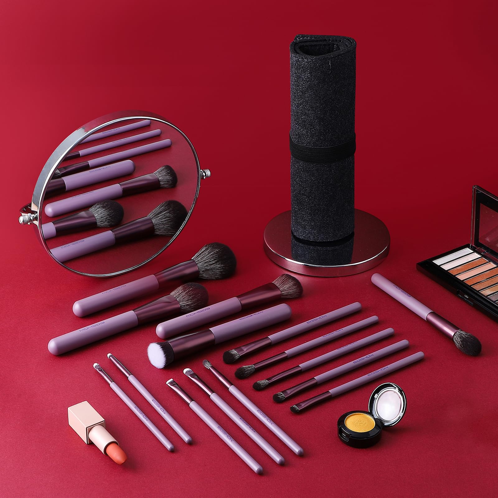 EIGSHOWKit de 15 brochas de maquillaje., , , Humo Púrpura,, ]