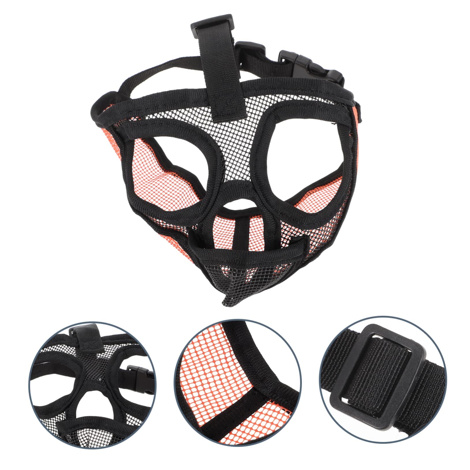Toddmomy 4pièces Muselière pour Chien à Museau Court Muselière Respirante Maille pour Empêcher Aboiements Et Morsures Accessoire Confortable pour Chiens