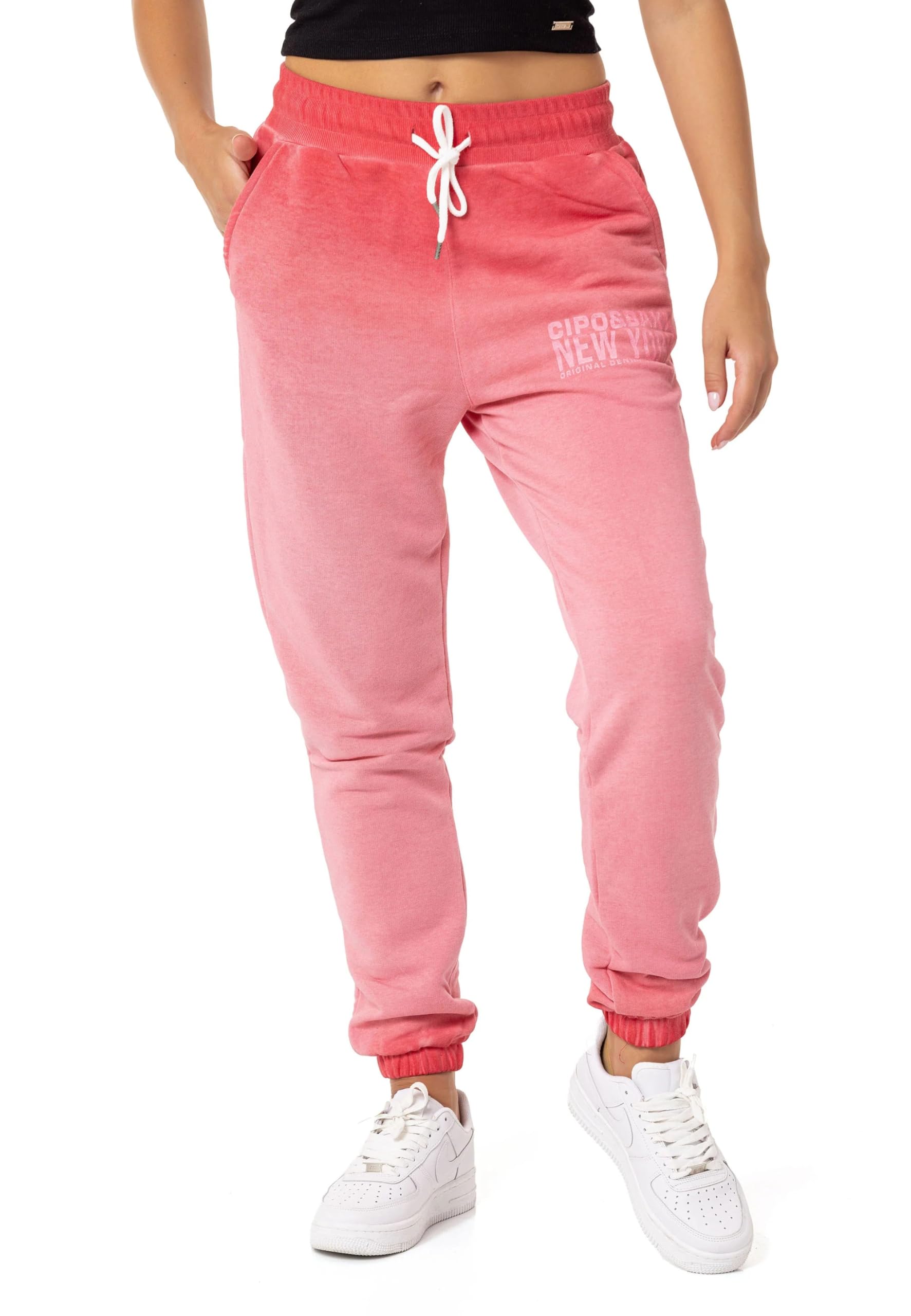 Cipo & Baxx Damen Jogginganzug – Zweiteiliges Set Hoodie und Jogginghose