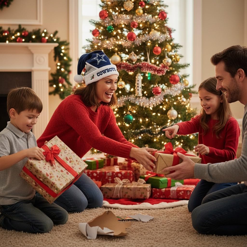 FOCO NFL Colorblock Santa Hat– Limited Edition Hat– Show Your Team Spirit with Officially Licensed Football Holiday Fan Gear - Image 4