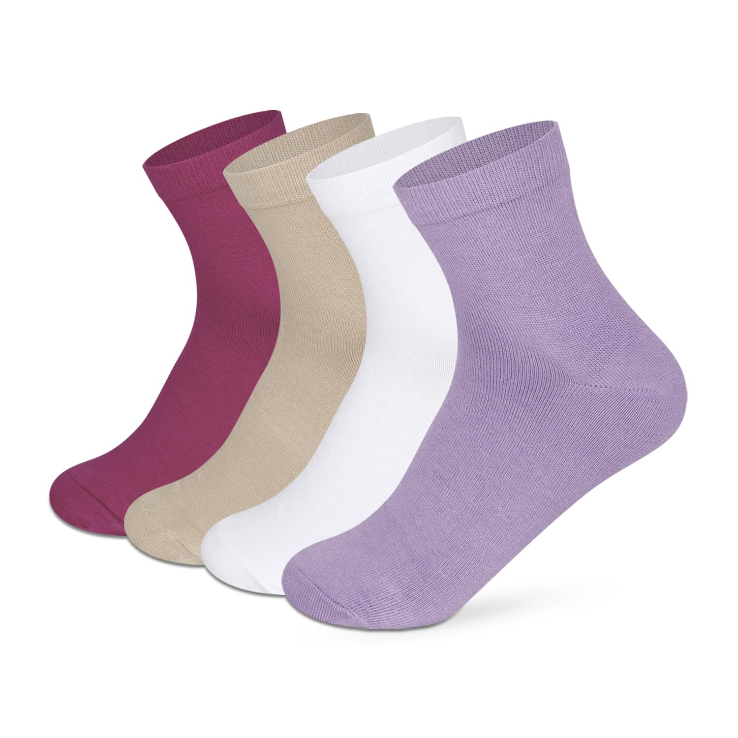 Supersox Ankle Socks for Women Made With Premium Cotton. Solid Design, Anti Odour & Anti Bacterial, Ideal for Daily Casual Wear/Gym/Office - Pack of 4, Free Size, Multicolor-image-46