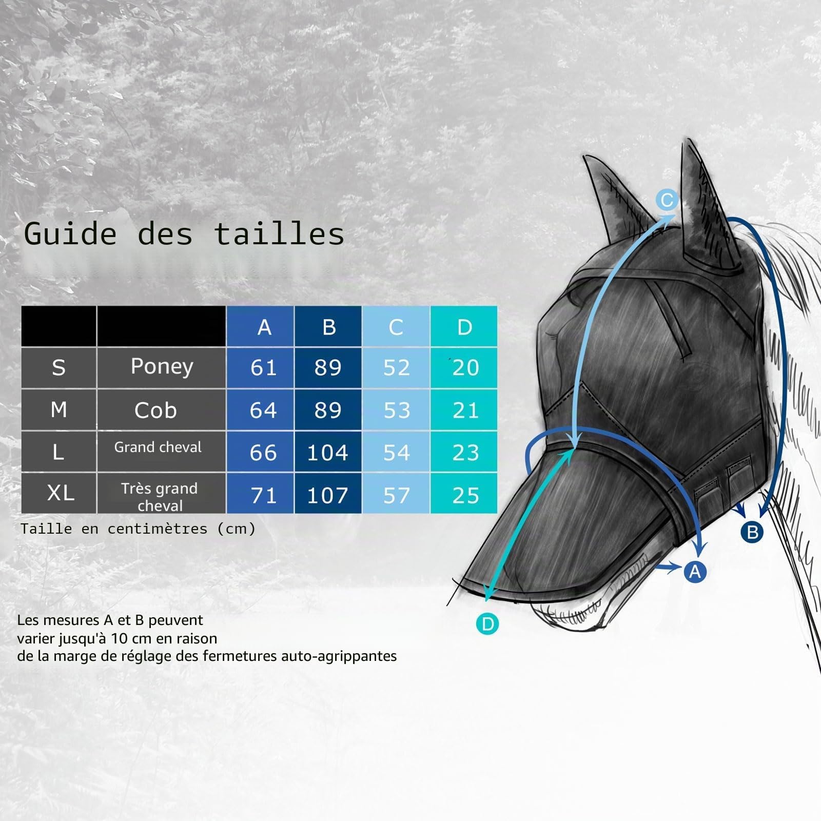 Harrison Howard CareMaster Pro Masque Anti-Mouches Lumineux pour Cheval - Grand Espace pour Yeux avec Oreilles - Protection UV - Rouge - Taille complète