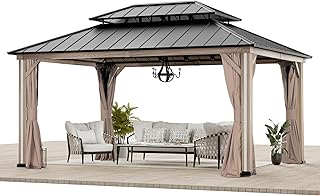 10 Big Gazebo Ideas for Large Backyards and Events 13 Modern Shade Hardtop Gazebo 12' x 16' with LED Strip Lights, Outdoor Met...