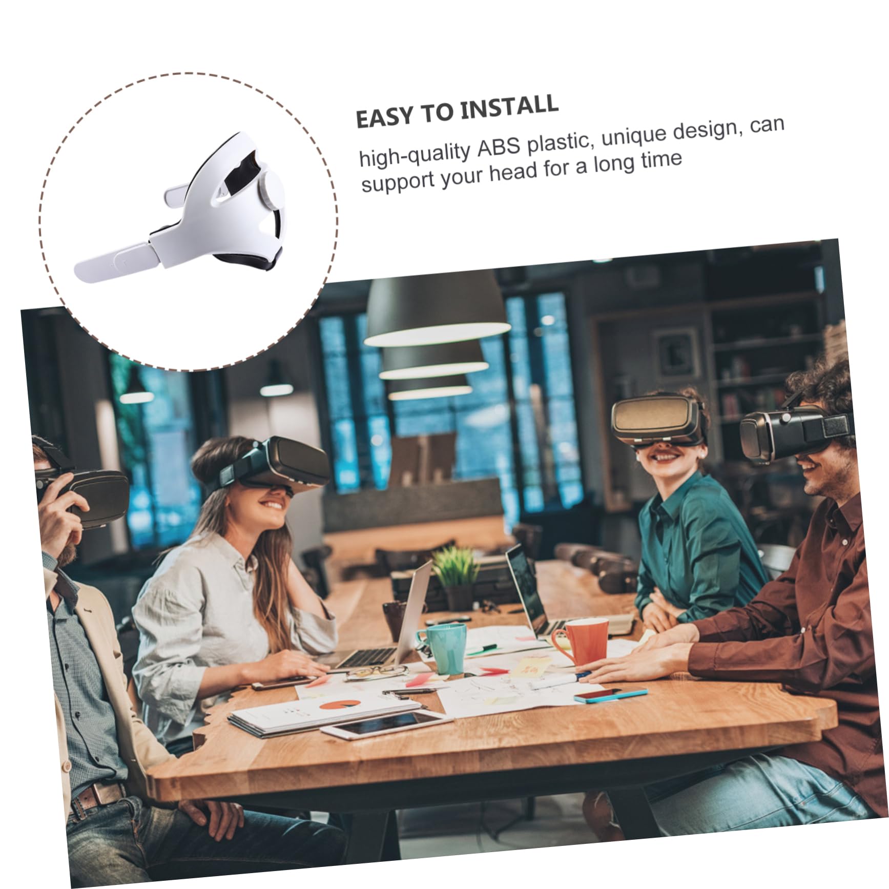 Soporte Ajustable para Auriculares VR Correa Ergonomica Compatible Estabilidad Material Resistente y Duradero para Presión Facial