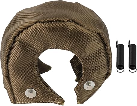Glass Fiber Turbo Blanket Heat Shield, 1000C Thermal Barrier,For T3/T4 Turbos, Reduces Lag & Under Hood Temp, 7.48x3.39x6.69 Inch