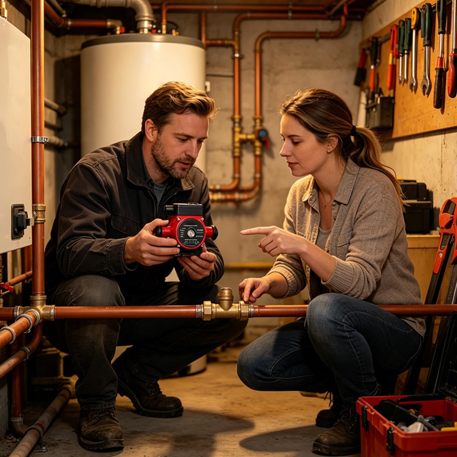 Pompa Di Ricircolo Per Scaldacqua Strumento Resistente Alle Alte | Pompa Di Ricircolo Acqua Calda Per Proprietari Professionisti Caldaie Riscaldamento A Paviment