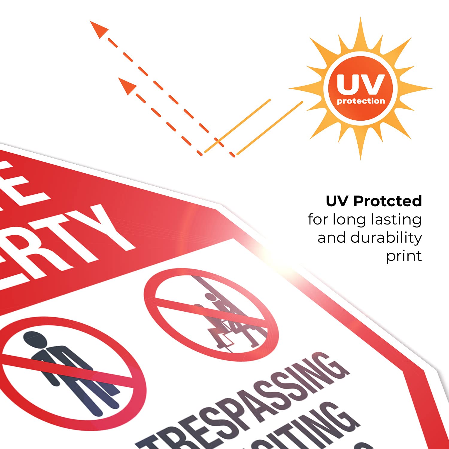 Private Property No Trespassing Soliciting All Offenders Will Be Prosecuted Sign, 24x24 Inches, Rust Free .063 Aluminum, Fade Resistant, Made in USA