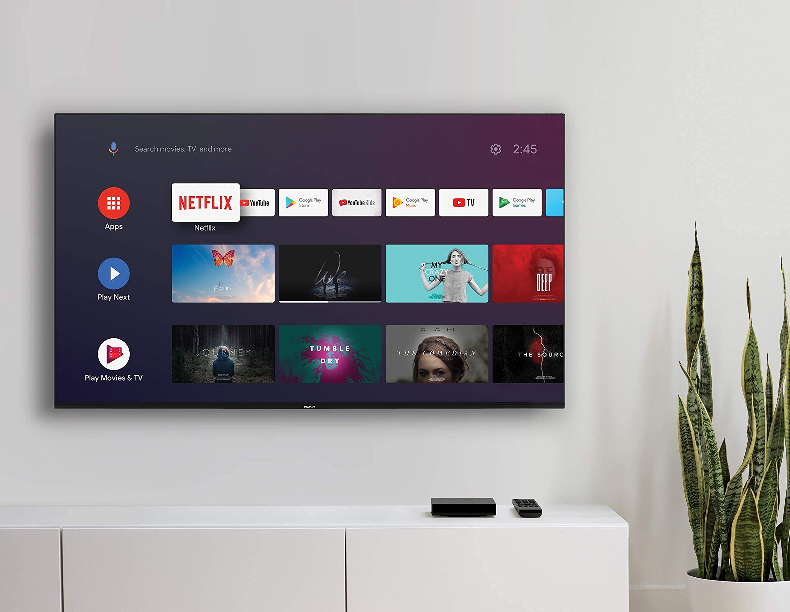Nokia Streaming Box 8000, Android TV (Chromecast, HDMI, Netflix, Prime Video, Disney+)