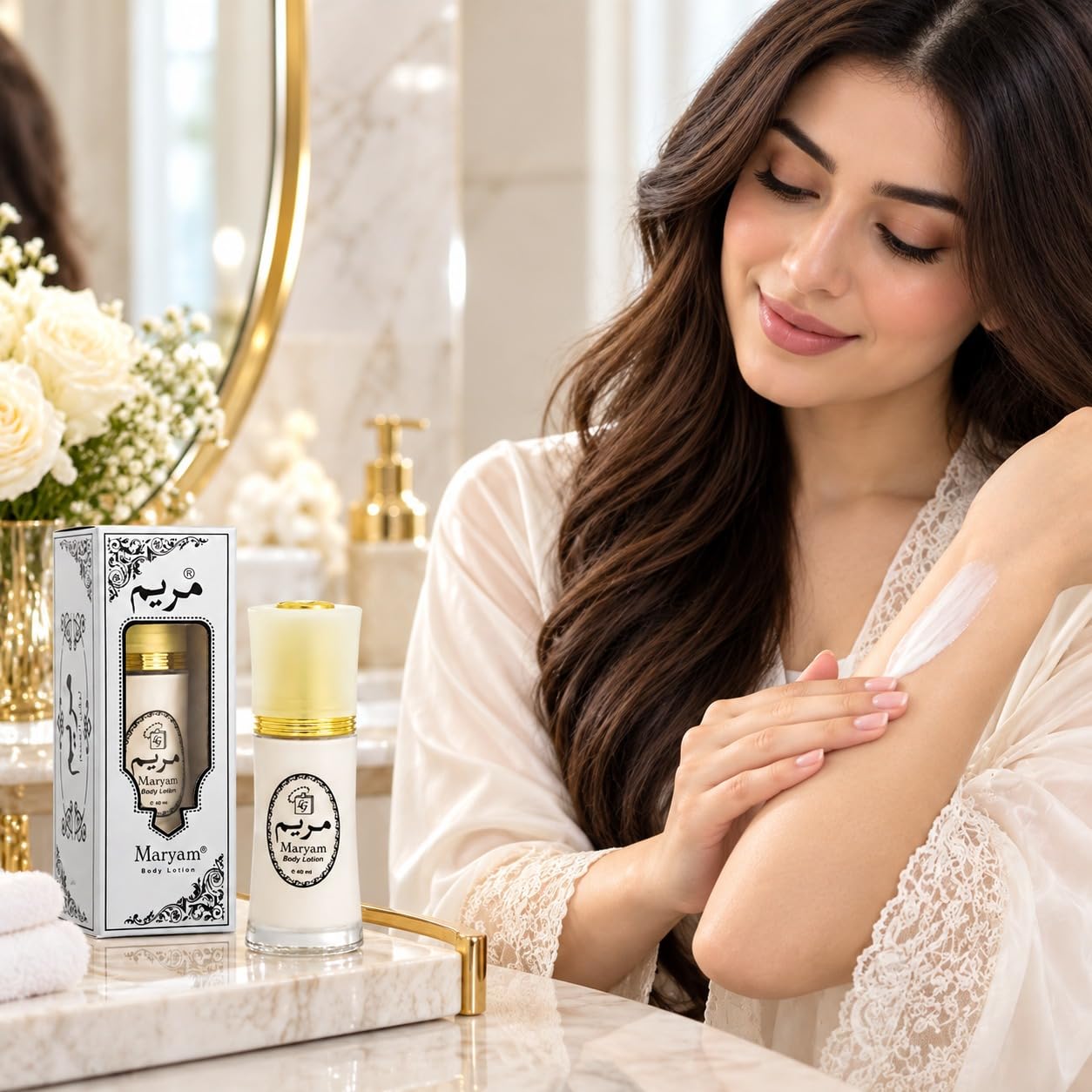 LG Maryam Body Lotion for Women & Men 40ml | Deep Moisturizing Body Lotion | Hydrating & Nourishing Skin Care Lotion | Soft, Smooth & Glowing Skin