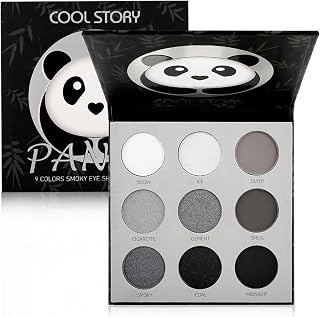 Smoky Eyeshadow Palette, 9 Colors Highly Pigmented Eyeshadow Palette, Soft Matte Shimmer, Long Lasting Goth Eye Makeup Palette for Halloween