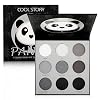 Smoky Eyeshadow Palette 9 Colours Highly Pigmented Eyeshadow Palette Black White Grey Eyeshadow Palette Soft Matte Shimmer Long Lasting Goth Eye Make-Up Palette for Halloween
