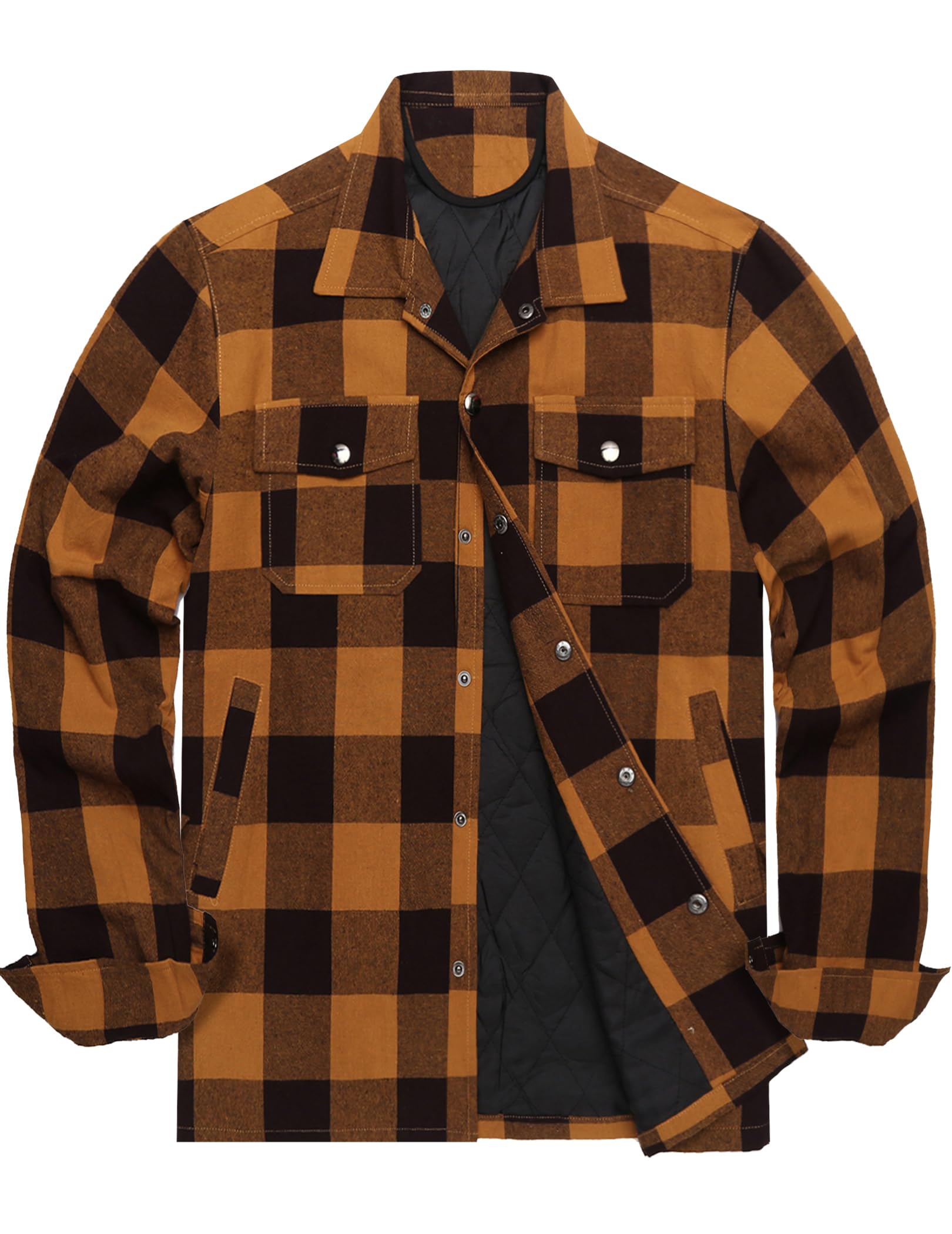 COOFANDY Camisa para hombre con forro interior, camisa de leñador térmica, chaqueta de invierno