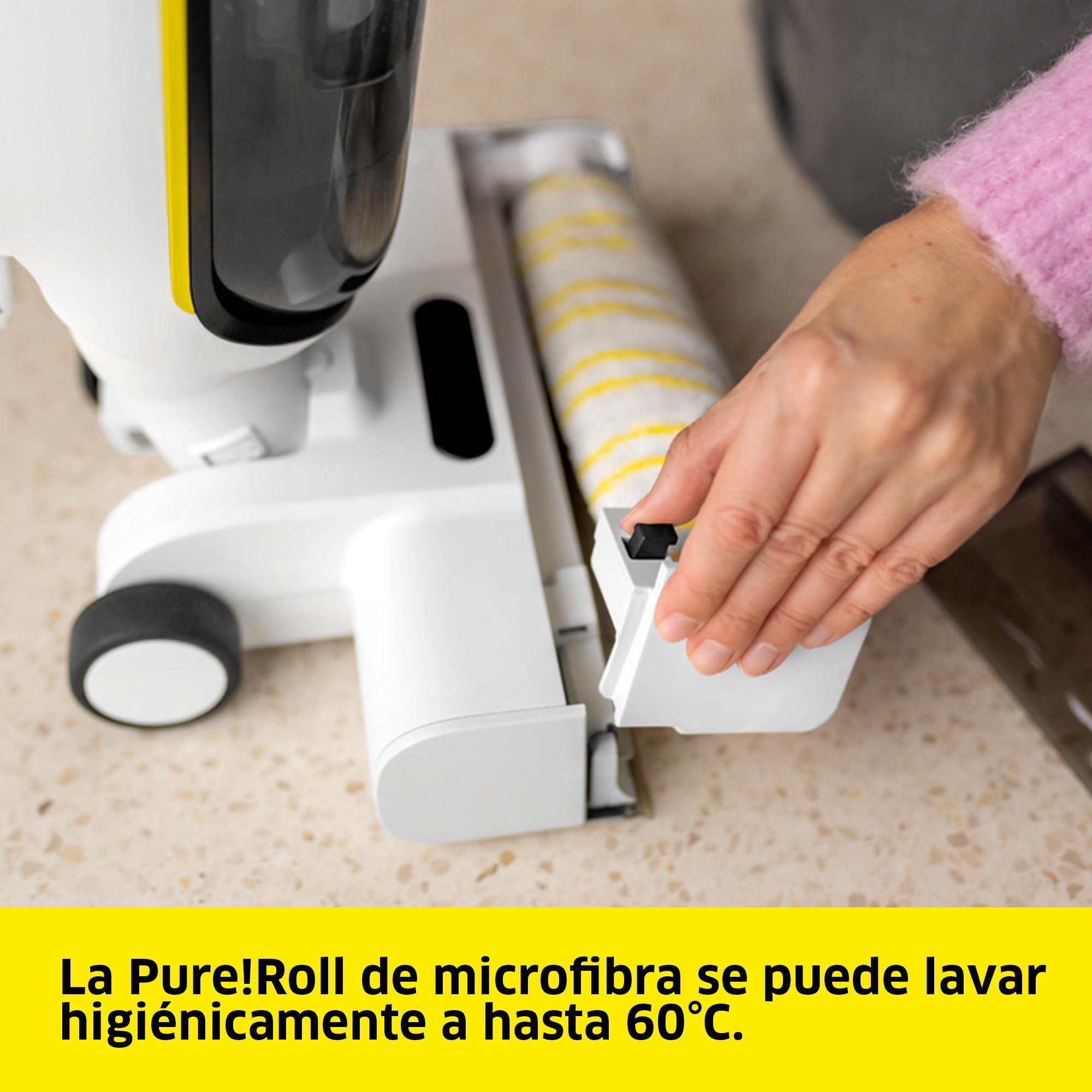 KÄRCHER fregadora aspiradora eléctrica sin Cable FCV 4 con 4 Modos de Limpieza, duración de la batería: Aprox. 45 min, Rendimiento de Superficie por Carga: Aprox. 200 m²