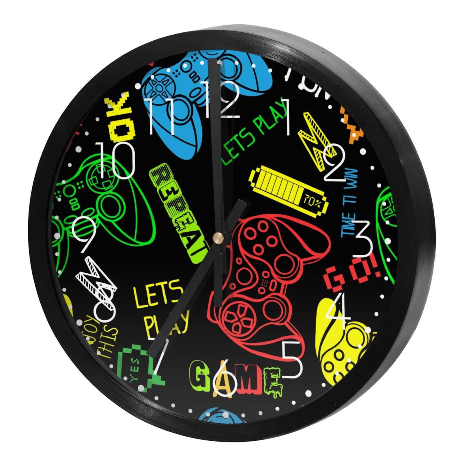 Horloge murale silencieuse à quartz colorée sans tic-tac pour le bureau