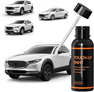 25D Snowflake White Touch Up Paint Compatible with Mazda, DIY Car Paint Scratch Repair Kit, Quick Easy Fix Automotive Scratch Repair for CX-5/CX-30/CX-9/Mazda2/Mazda3/Mazda5/MX-5/Mazda6/Miata