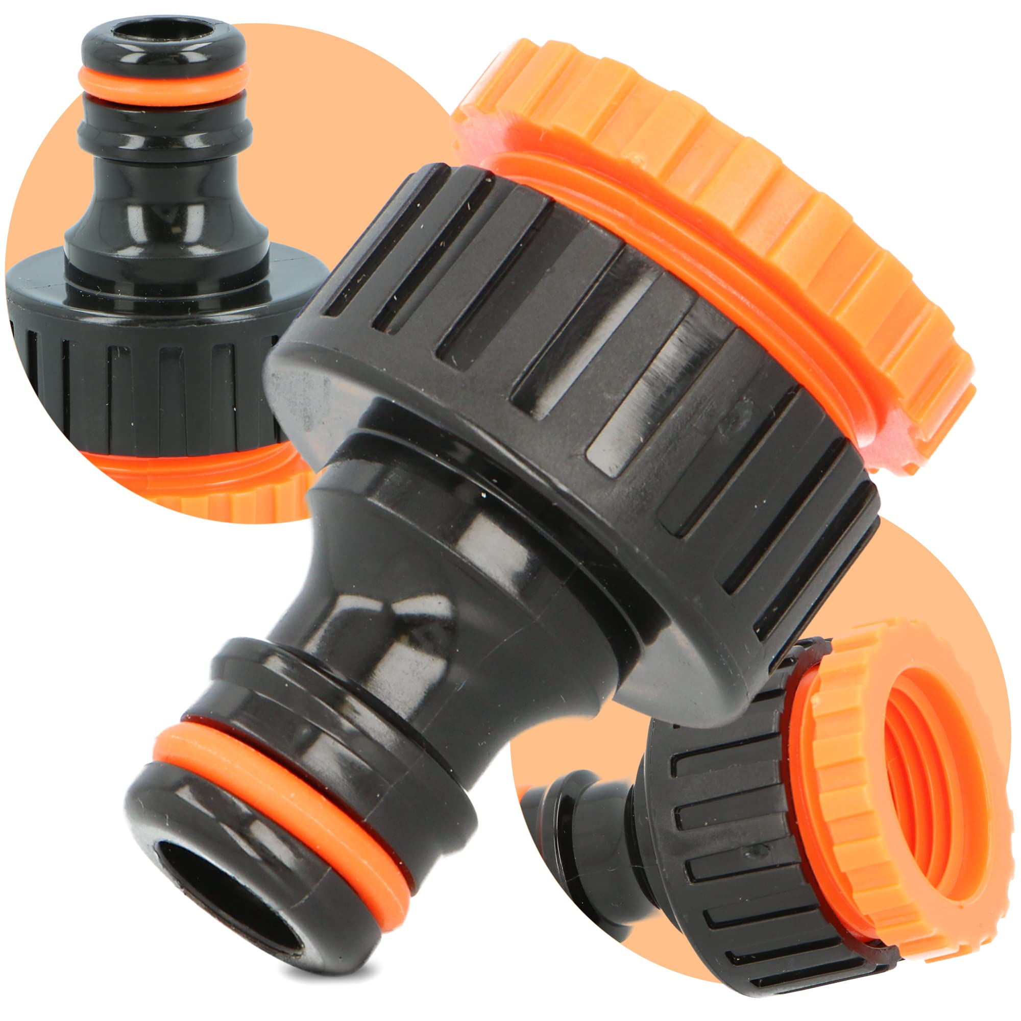 Connettore Rapido Per Tubo Da Giardino G3/4 Maschio - 2 Pezzi, Adattatore In ABS Per Irrigazione - 2