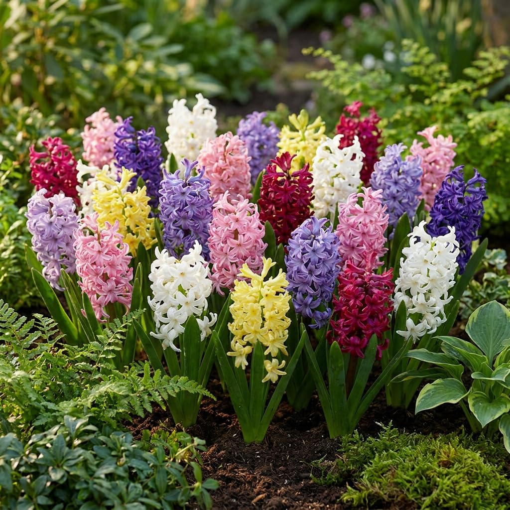 Green boutiQ - 80x Hyacinthus mix - Jacinthe en mélange - Divers - Floraison printanière - Calibre 14/15
