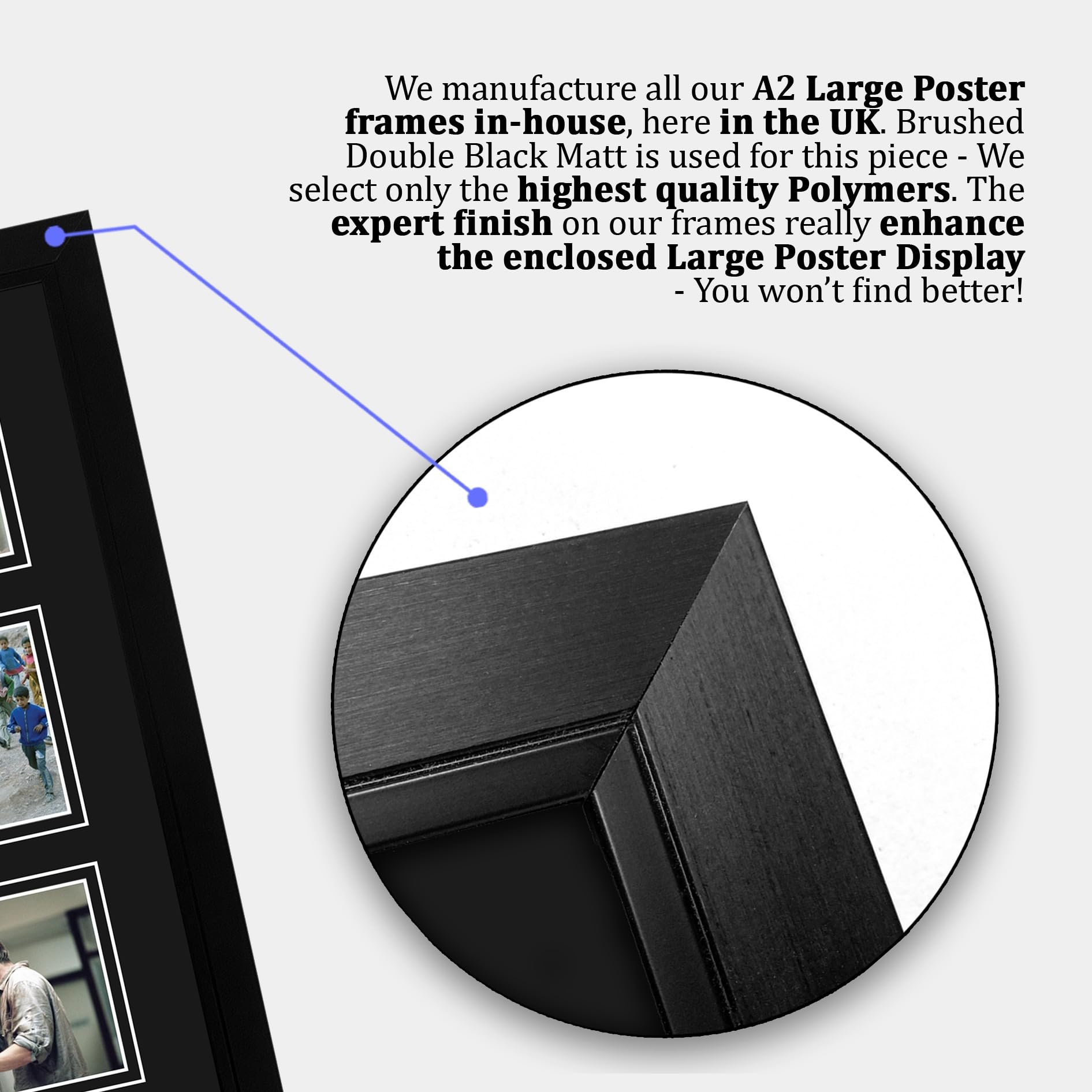 HWC Trading Babel Podpisany Plakat Filmowy A2 Deluxe w Ramie