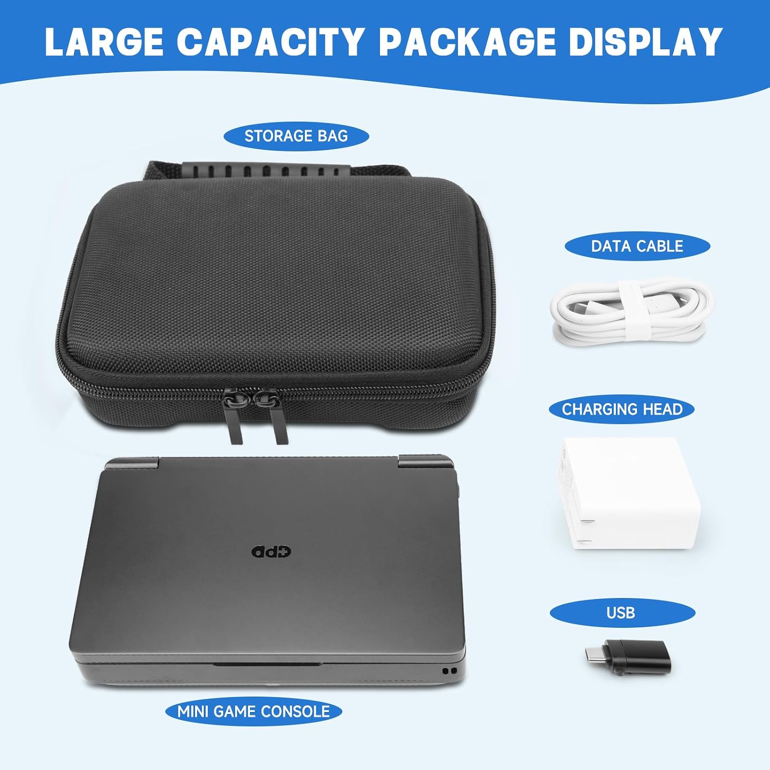 Voikoli Hard EVA Portable Carrying Case Shockproof Protective Travel Case Storage Bag for GPD Win Mini (Only Put Computer Black)