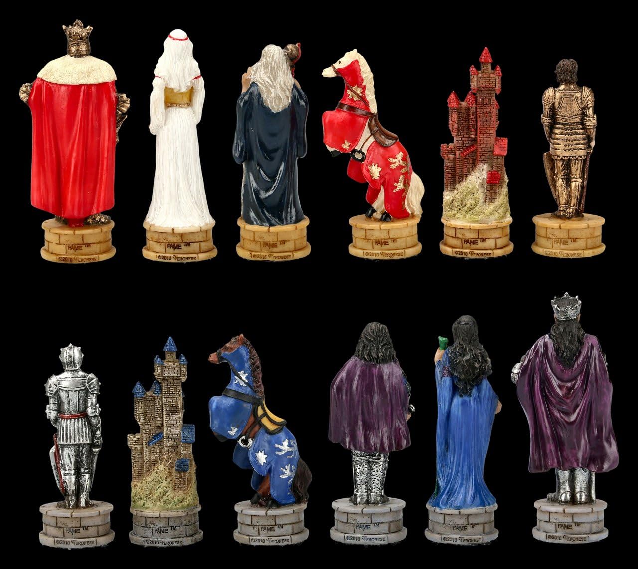 Veronese - Juego de 32 figuras de ajedrez (rey Arturo y Merlín