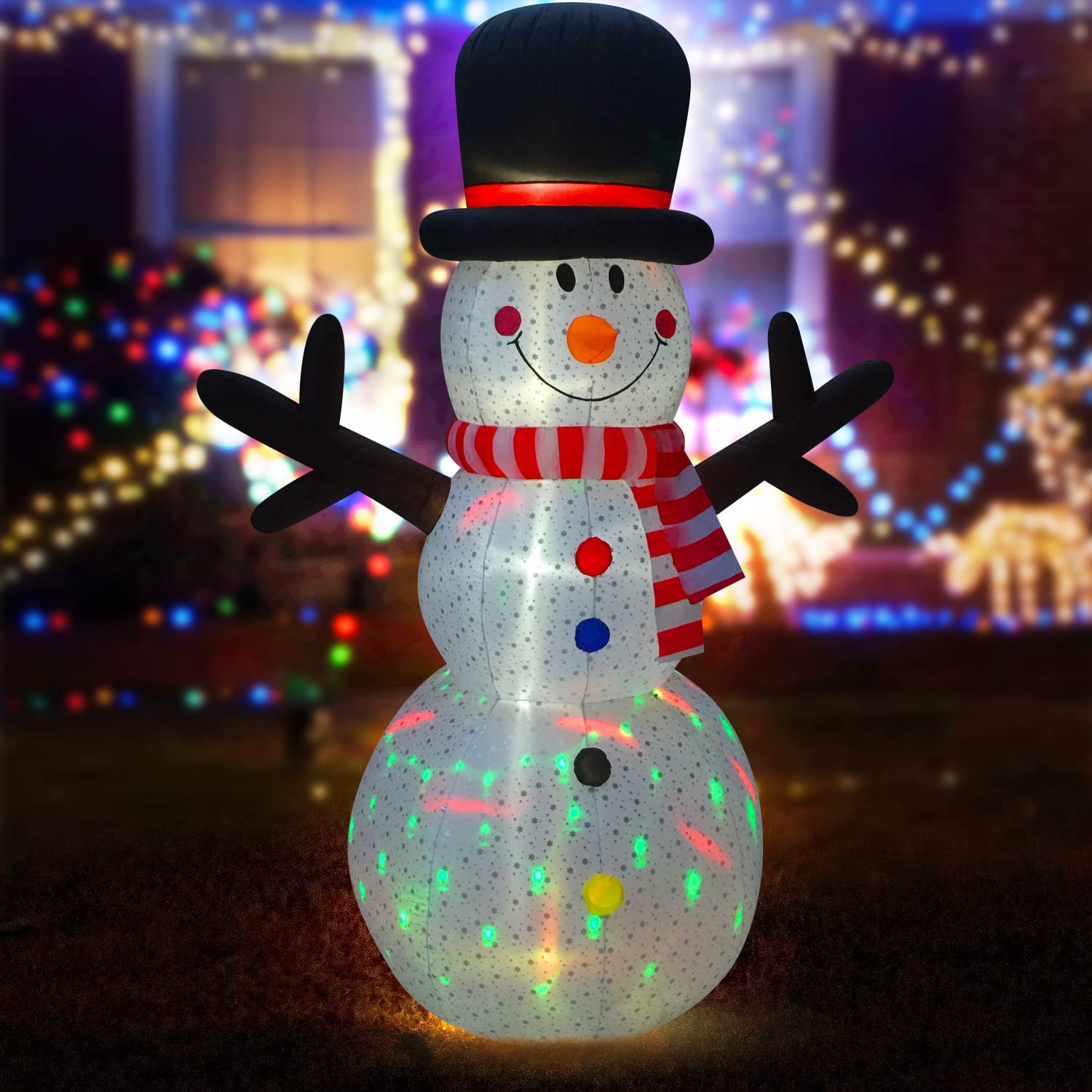 Amazon.co.jp: HappyThings屋外クリスマスデコレーション 庭 空気注入