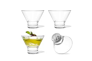 TOSSWARE RESERVE 8oz Stemless Martini Glass Set of 4