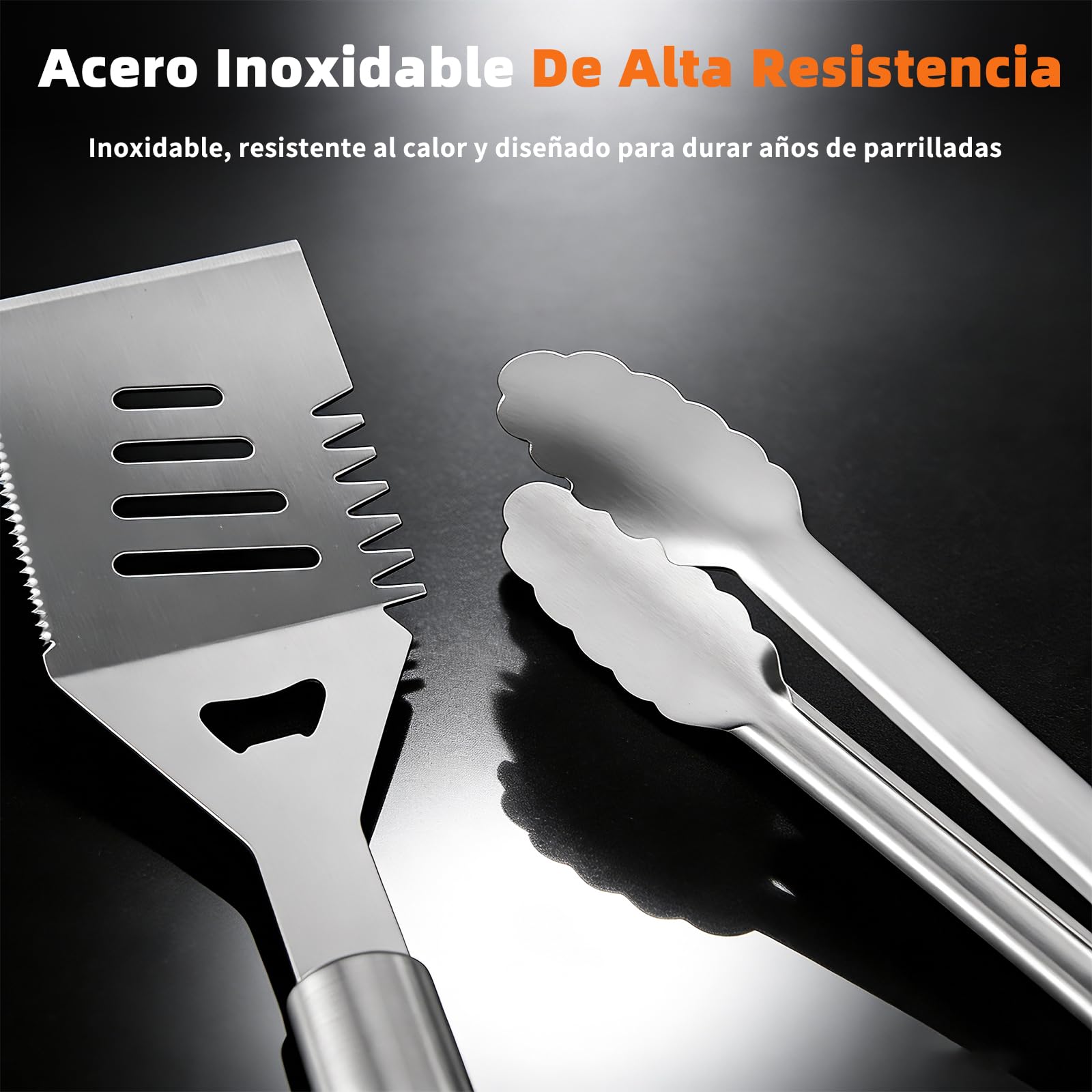 Juego de 32 Piezas Set Accesorios Barbacoa, Acero Inoxidable Kit Utensilios Barbacoa para Asar al Aire Libre con Bolsa, Cuchillo, Termómetro y Jeringa para Carne, Regalo para Hombre, Padre, Cumpleaños