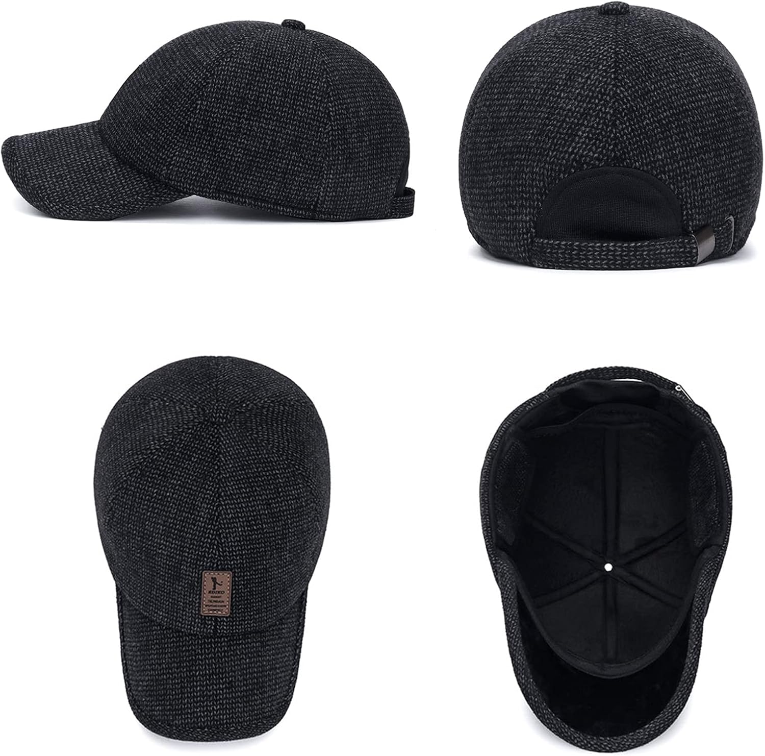 Miniatura 5 de Gorro de invierno para hombre ajustable cálido deportivo béisbol gorras de papá orejeras 217-236in