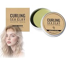 Curling Sea Clay for Hair Styling with Matte Finish & Fluffy Hold - 70g Portable Tin for Natural Waves, Manageable Non-Greasy Texturising, Lightweight Styling Wax, Easy Combing & Long-Lasting Volume