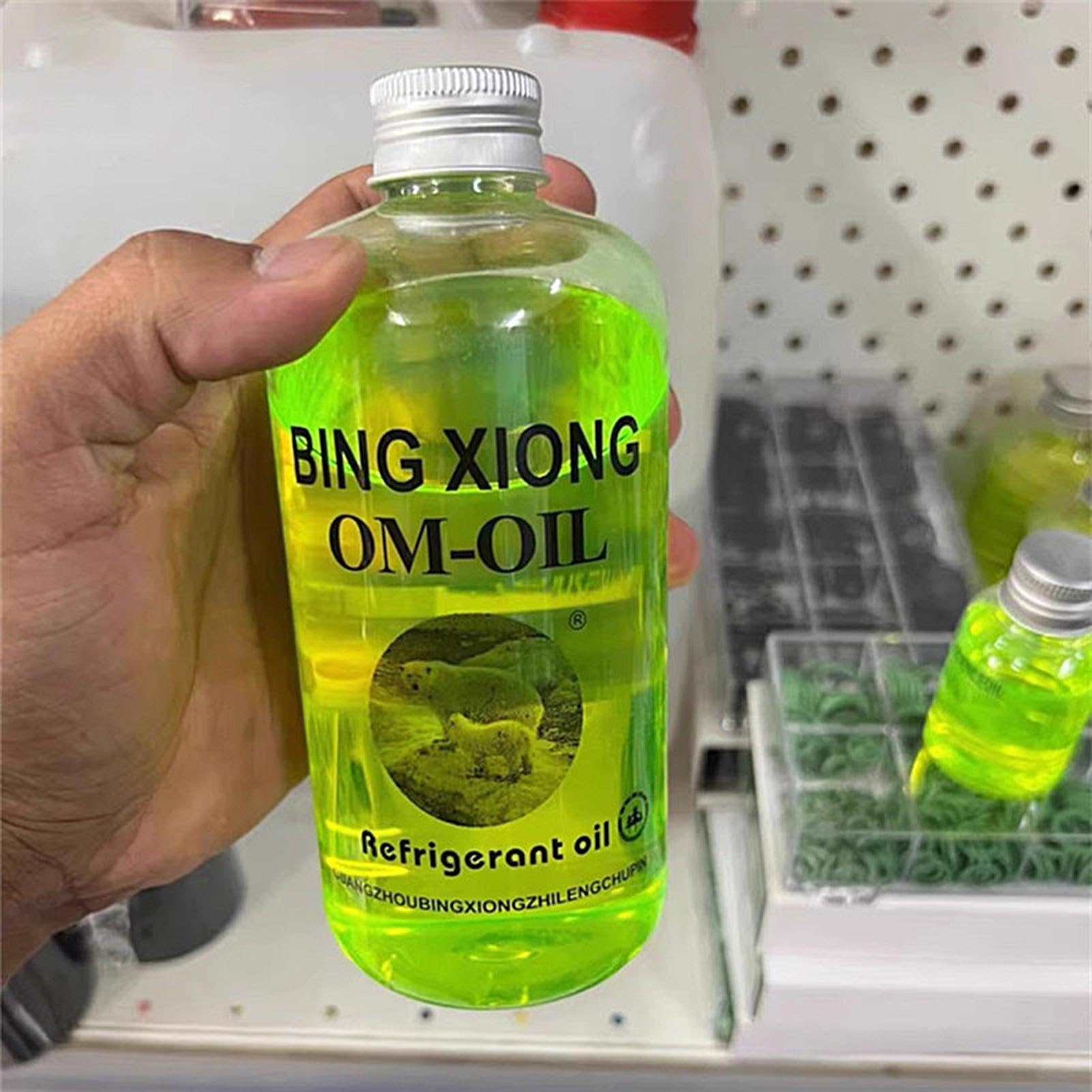 Olio refrigerante | Liquido anticaduta ad alte prestazioni | Olio refrigerante universale per condizionatori d'aria | Climatizzatore ecologico senza perdite | 500 ml olio refrigerante per auto |