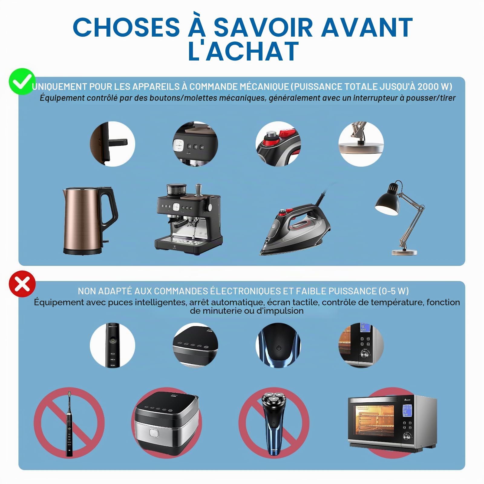 Transducteur de tension de voyage 220 V à 110 V : convertisseur de tension universel international américain vers l'Europe, transformateur enfichable - convertisseurs de sèche-cheveux électrique 2000