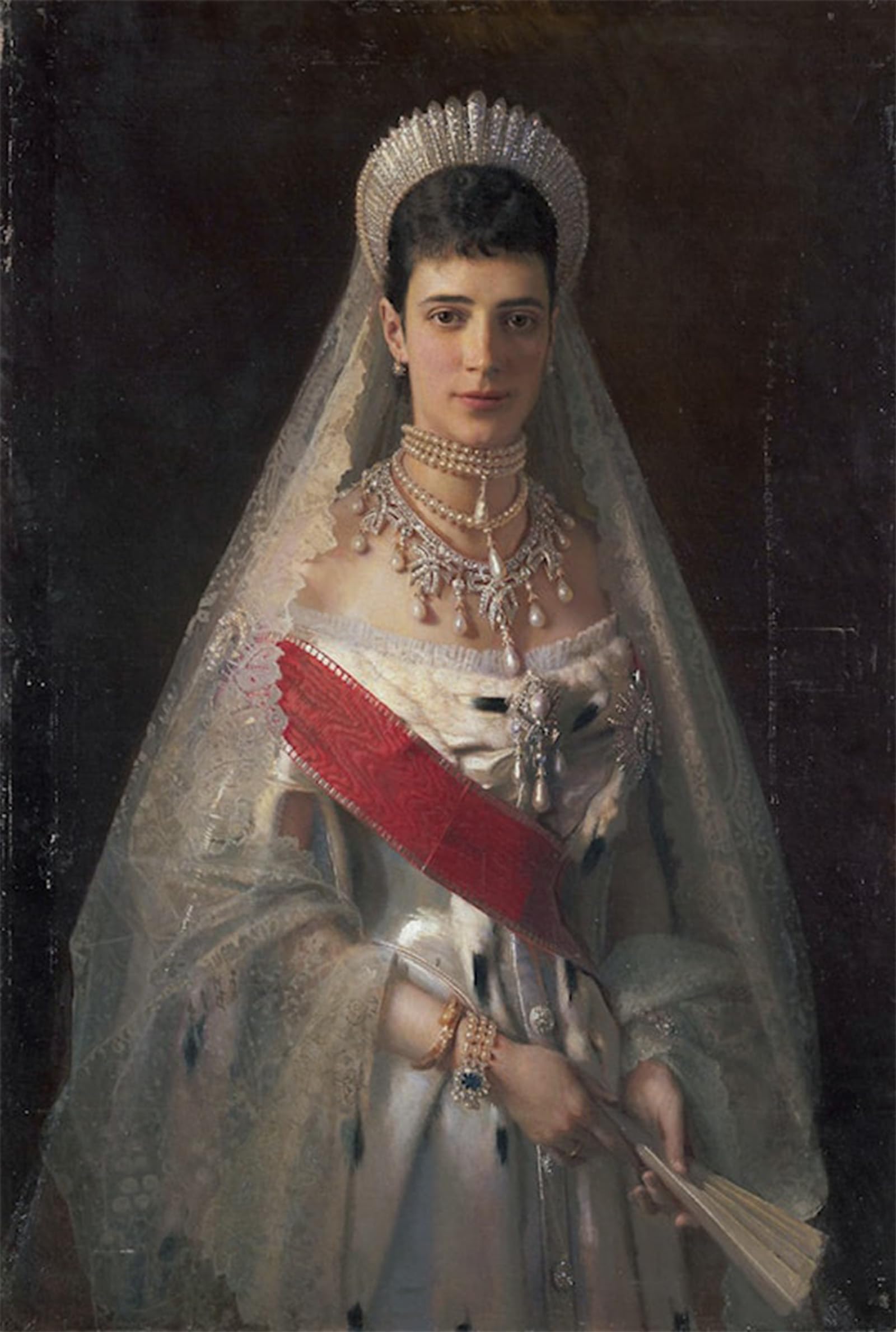 POSTERIIk Famous Modern Artwork Art Mural Portrait of Maria Fyodorovna by Ivan Nikolaevich Kramskoy Oil Paintings Pictures for Home Decor 60x90cm