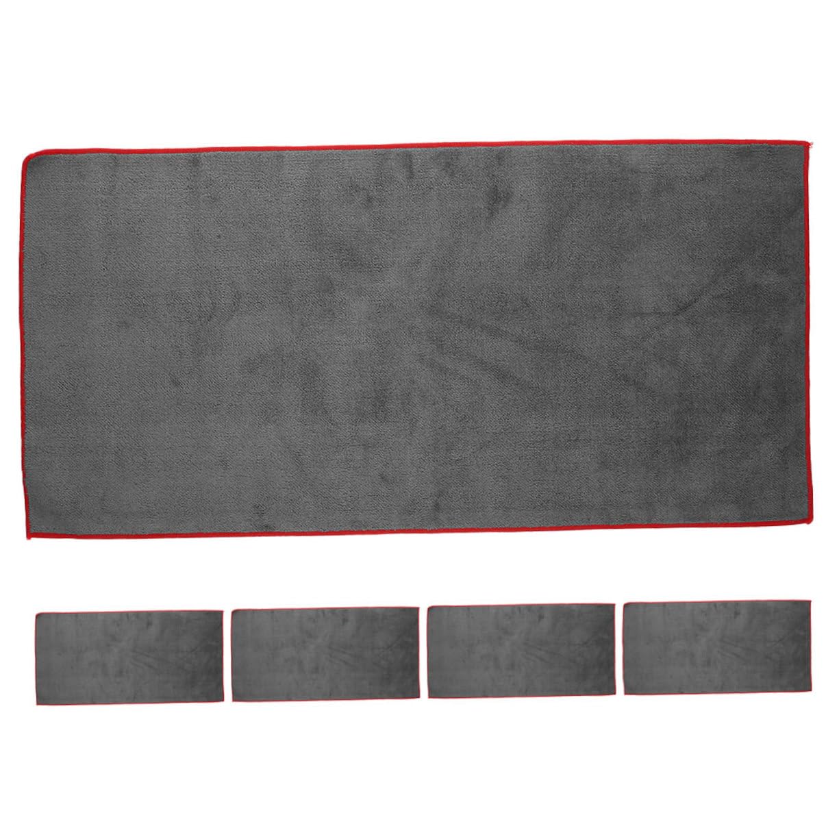 HAPINARY 5pcs Microfiber Car Drying Towels Ultra Absorbent Cloths for Efficient Vehicle Cleaning Soft and Scratch for Car Owners Grey