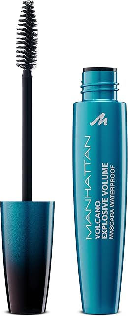 Manhattan Volcano Mascara Waterproof, wodoodporny tusz do rzęs zapewnia niezrównaną objętość i maksymalną definicję koloru rzęs, kolor czarny 1010N, 1 x 10 ml