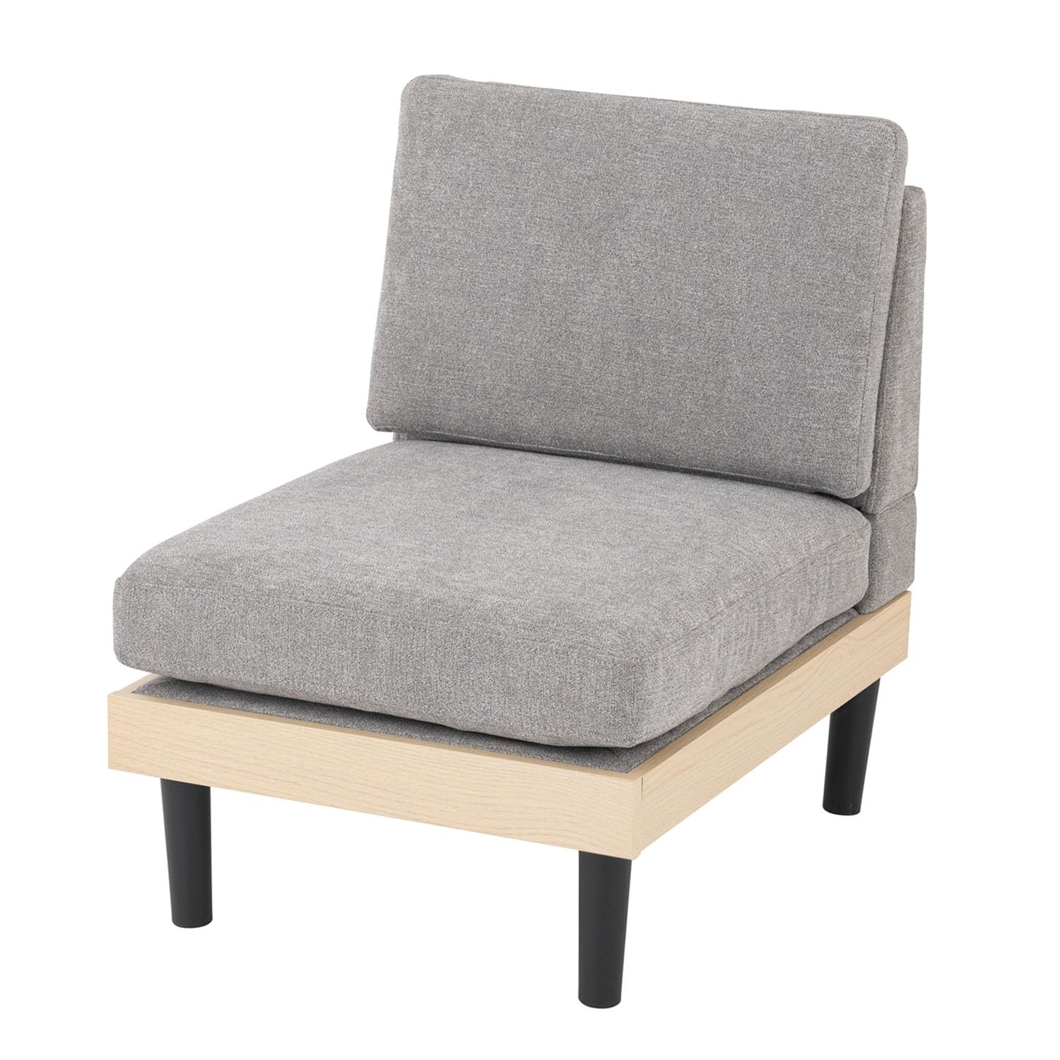 Amazon｜ドウシシャ ウッドフレームユニットソファ 1人掛け ローソファ  