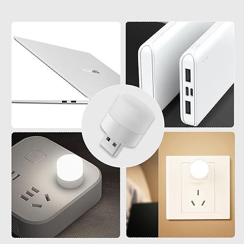 Miniatura 6 de Luz nocturna USB, mini luz LED, luz de ahorro de energía, bombilla LED compacta, iluminación ambiental, lámpara decorativa, mini luz USB para