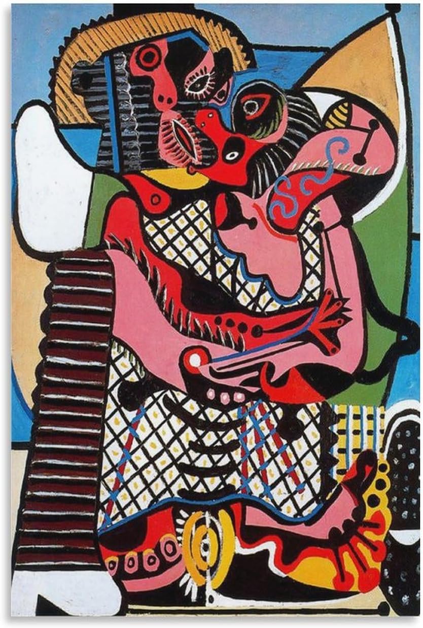 Matvsd Kohecs The Kiss 1925 by Pablo Picasso Wall Art Picture Vintage Canvas Painting Pablo Picasso Poster and Prints for Office Home Decor 40x60cm Frameless