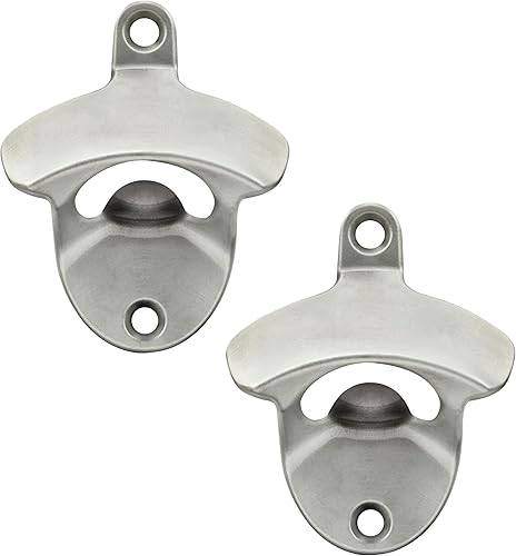 Miniatura 22 de Abrebotellas montado en la pared, bronce antiguo, abridor de tapa de cerveza montable, acero inoxidable (paquete de 1) Bronce antiguo,Negro -,Cobre