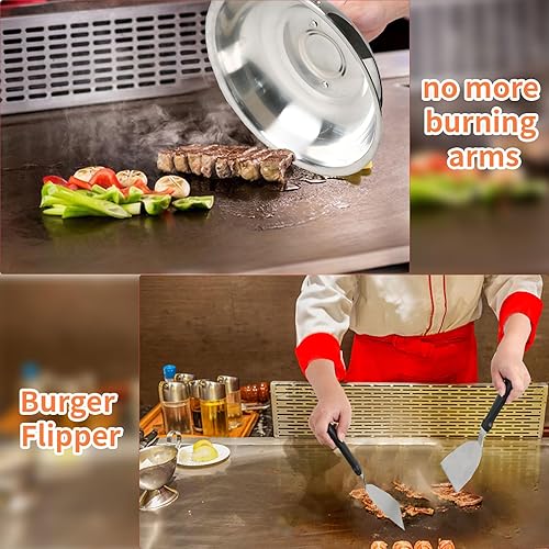 Miniatura 5 de Juego de herramientas para parrilla de barbacoa resistente, kit de accesorios de parrilla de acero inoxidable para asar al aire libre