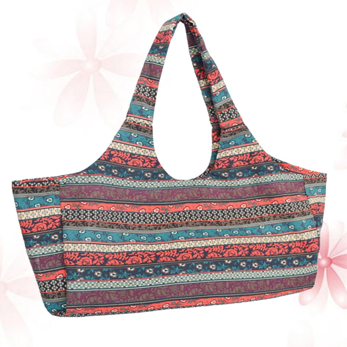 Vaguelly Ethno Yogamattentasche aus Canvas, Große Schultertasche