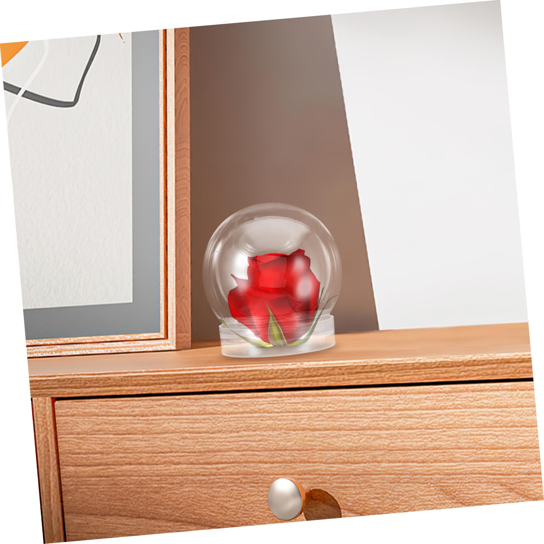 Cabilock 5 Juegos Globo De Agua De Plástico Transparente. Tarro De Globo De Agua Bola De Nieve Vacía Figuritas Equipo Suministro De Navidad Globo De Nieve De Bricolaje El Plastico 8 Uds * 5