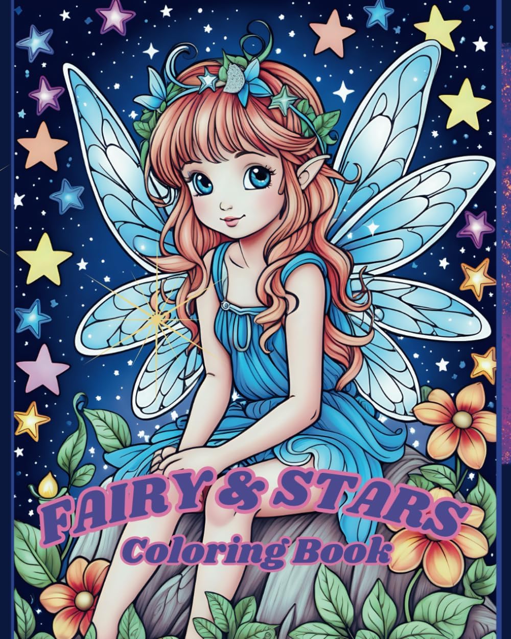 Coloring Book - Fairy and stars